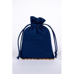 Pack of 25pcs Navy Blue Bottom Lace Jewelry Potli, Personalized Jewelry Pouch, Gift Packaging Bags