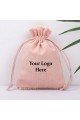 Peach Pack of 25pcs  Bottom Lace Jewelry Potli, Personalized Jewelry Pouch Gift Packaging Bags