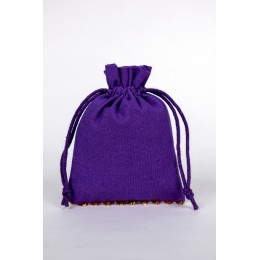 Purple Pack of 25pcs  Bottom Lace Jewelry Potli, Personalized Jewelry Pouch, Gift Packaging Bags