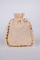 Peach Pack of 25pcs Round Lace Jewelry Potli, Personalized Jewelry Pouch Gift Packaging Bags