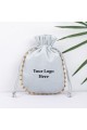 Bluish Gray Pack of 25pcs Round Lace Jewelry Potli, Personalized Jewelry Pouch Gift Packaging Bags