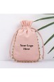 Light Gray Pack of 25pcs Round Lace Jewelry Potli, Personalized Jewelry Pouch Gift Packaging Bags