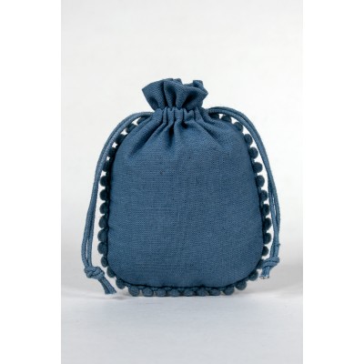Pack of 25pcs Round PomPom Jewelry Potli, Personalized Jewelry Pouch, Gift Packaging Bags, Designer Bags & Pouches