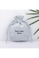Pack of 25pcs Gray Round PomPom Jewelry Potli, Personalized Jewelry Pouch Gift Packaging Bags