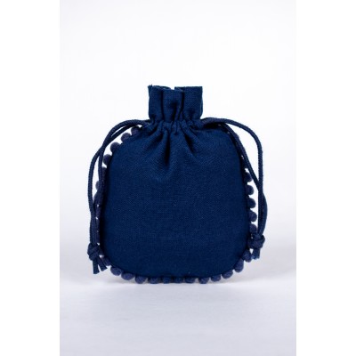 Pack of 25pcs Round PomPom Jewelry Potli, Personalized Jewelry Pouch, Gift Packaging Bags, Designer Bags & Pouches
