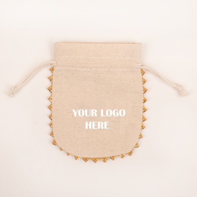 Pack of 25pcs Round Lace Jewelry Potli, Personalized Jewelry Pouch, Gift Packaging Bags, Storage Bags for Jewelry
