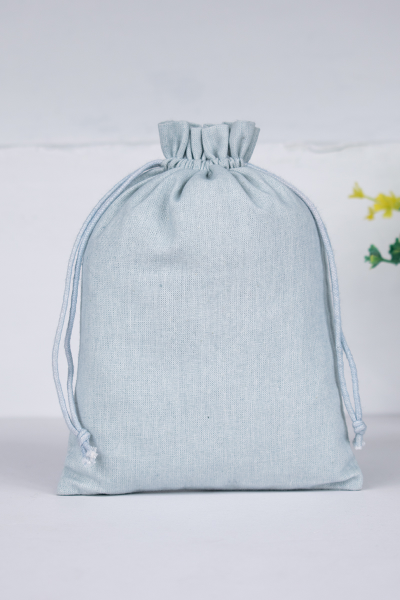 Light Gray Pack of 25pcs Jewelry Potli, Personalized Jewelry Pouch Gift Packaging Bags