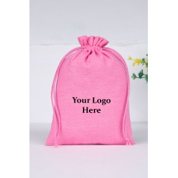 Pack of 25pcs Light Pink Jewelry Potli, Personalized Jewelry Pouch, Gift Packaging Bags, Oraganic Small Fabric Bags