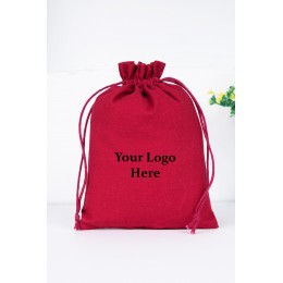 Pack of 25pcs Maroon Jewelry Potli, Personalized Jewelry Pouch, Gift Packaging Bags, Custom Cotton Drawstring Pouch