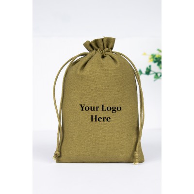 Pack of 25pcs Gray Cotton Potli Bags, Personalized Jewelry Packaging Pouches, Gif Packaging Pouches