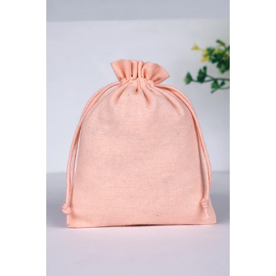 Pack of 25pcs Golden Jewelry Potli, Personalized Jewelry Bags, 100% Pure Cotton Potli Bags