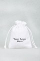 Pack of 25pcs White Jewelry Potli, Personalized Jewelry Pouch Gift Packaging Bags