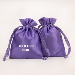 Pack of 25pcs Bluish Gray Satin Jewelry Potli, Personalized Jewelry Pouch, Gift Packaging Bags, Satin Bags & Pouch