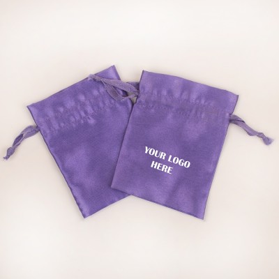 Pack of 25pcs Bluish Gray Satin Jewelry Potli, Personalized Jewelry Pouch, Gift Packaging Bags, Satin Bags & Pouch