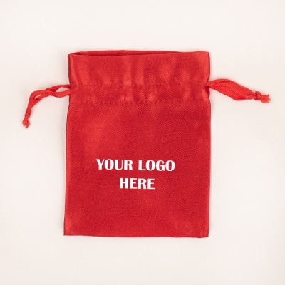 Pack of 25pcs Red Satin with Tassel Jewelry Potli, Personalized Jewelry Pouch, Gift Packaging Bags, Satin Bags & Pouch