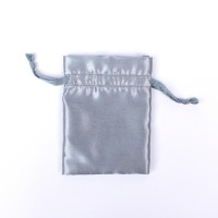 Pack of 25pcs Light Gray Satin Jewelry Potli, Personalized Jewelry Pouch, Gift Packaging Bags, Satin Bags & Pouch