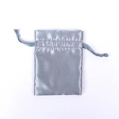 Pack of 25pcs Bluish Gray Satin Jewelry Potli, Personalized Jewelry Pouch, Gift Packaging Bags, Satin Bags & Pouch