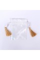 Pack of 25pcs  Satin with Tassel Jewelry Potli, Personalized Jewelry Pouch Gift Packaging Bags