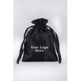 Pack of 25pcs Black Satin Jewelry Potli, Personalized Jewelry Pouch, Gift Packaging Bags, Satin Bags & Pouch