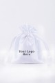 White Pack of 25pcs  Satin Jewelry Potli, Personalized Jewelry Pouch Gift Packaging Bags