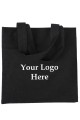 Black Cotton Personalized Tote Bags (Pack of 25)