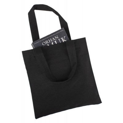 Pack of 25 Black Personalized Cotton Tote Bags, Pure 100% Small Fabric Tote Bags in Wholesale