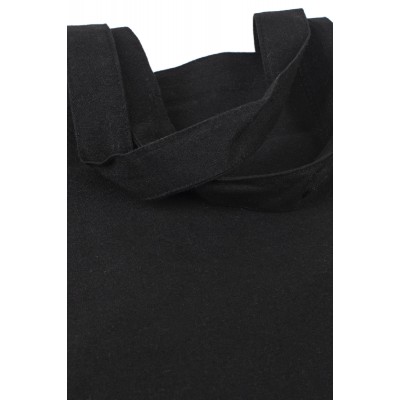Pack of 25 Black Personalized Cotton Tote Bags, Pure 100% Small Fabric Tote Bags in Wholesale