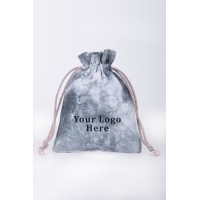 Pack of 25pcs Gray Personalized Tye Dye Jewelry Pouch, Gift Packaging Bags