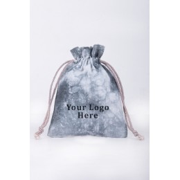 Pack of 25pcs Gray Personalized Tye Dye Jewelry Pouch, Gift Packaging Bags
