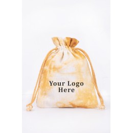 Pack of 25pcs Yellow Personalized Tye Dye Jewelry Pouch, Gift Packaging Bags, Jewelry Potli